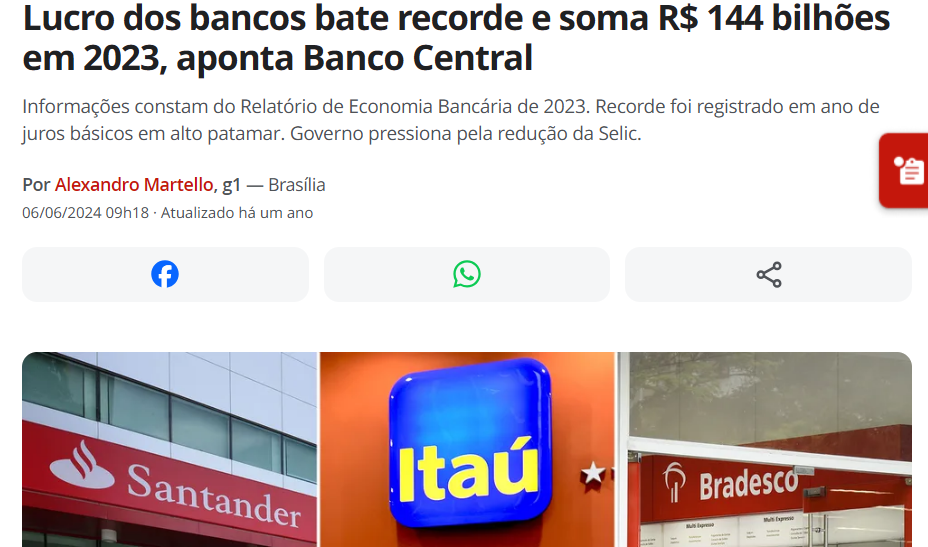 O Gigante Financeiro e Seus Reflexos na Economia Brasileira: Uma Análise Crítica sobre a Predominância Bancária e a Dependência do Cidadão.